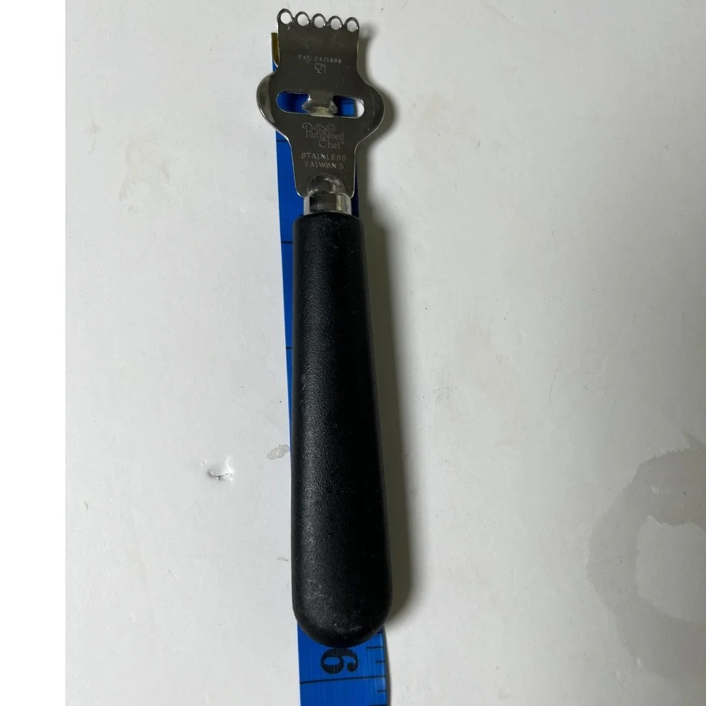 The Pampered Chef Stainless Steel‎ Citrus Zester Tool Kitchen Gadget